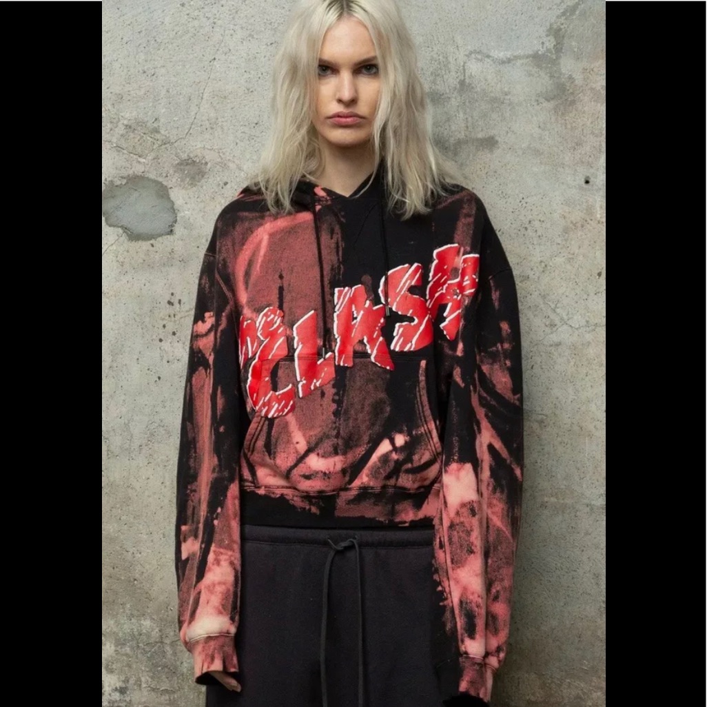 R13 Clash Cropped Hoodie. Size Medium.